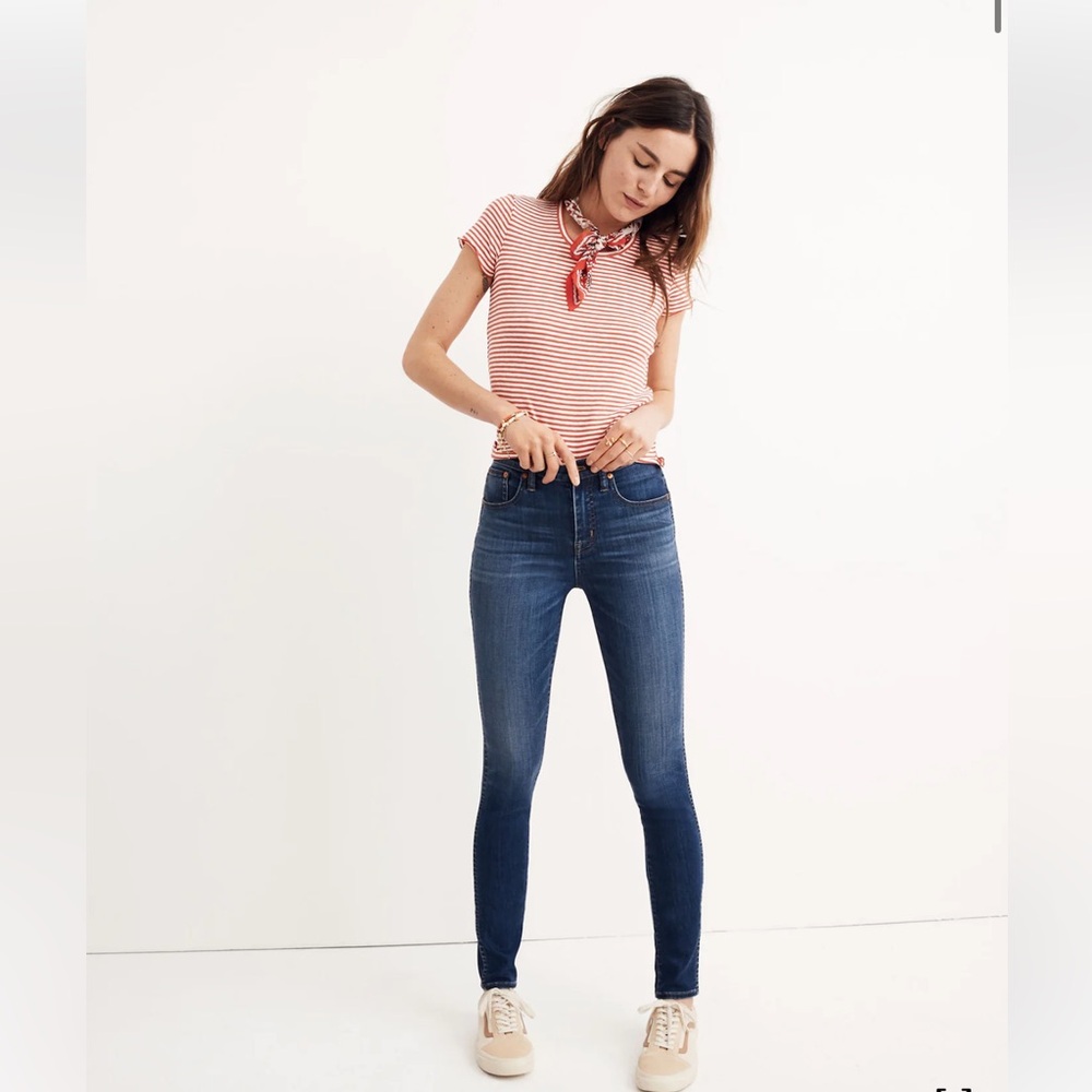 Madewell-Size 27P- 10" High-Rise Skinny Jeans - Danny Wash: TENCEL Denim